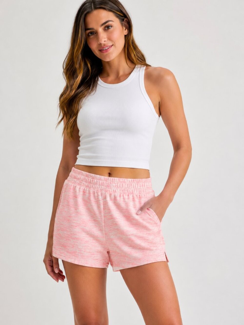 J.Crew Re-Imagined Pink Space Dye Lounge Shorts Women’s Medium